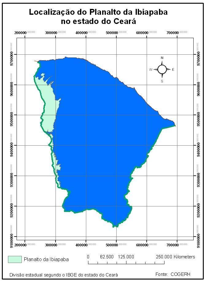 Figura 1: Localização da área de estudo. Fonte: COGERH. Segundo Ab Saber (2006, p.