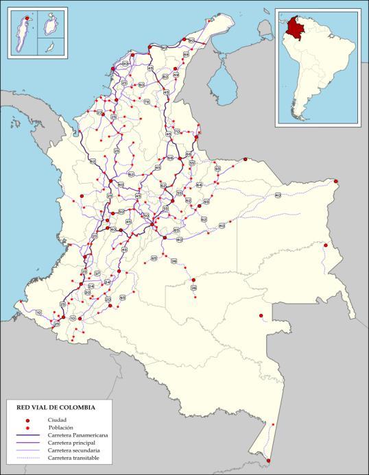 Acesso ao Mercado Colômbia 3 3.1 Infraestrutura do país e modais utilizados A Colômbia hoje possui aproximadamente 203.