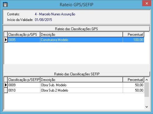 Acesse: > Menu: Folhas / Efetuar Lançamentos / Por Classificação GPS/SEFIP.