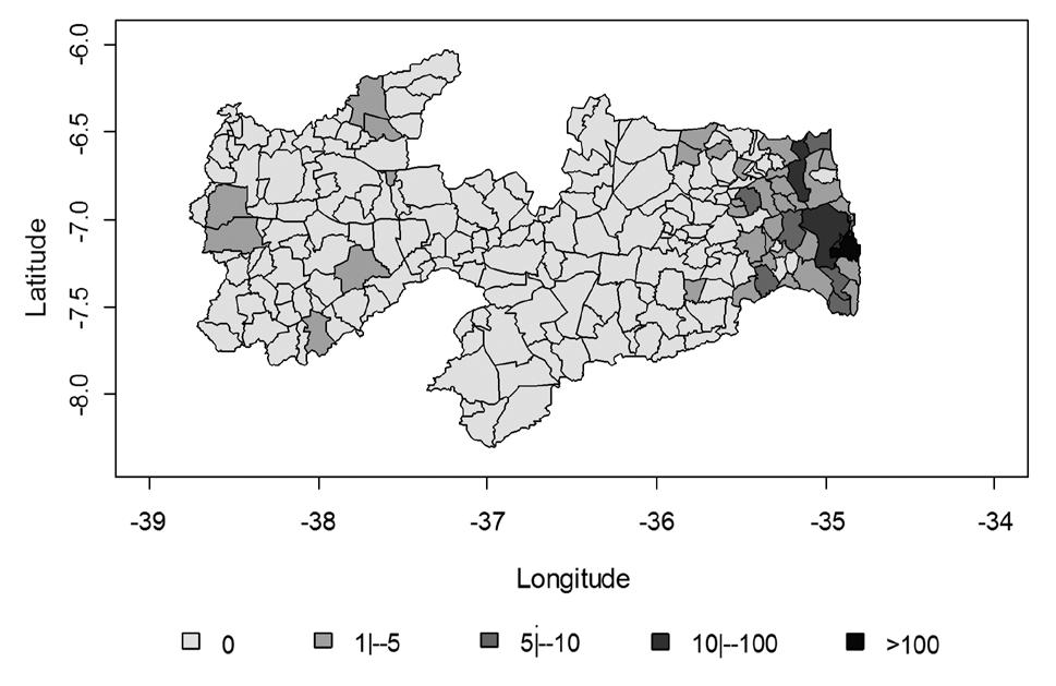 Araújo et al. obstrutivas cianogências e 76,7 % daquelas com shunt.