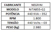 GERADOR ELÉTRICO USADO 01 peça