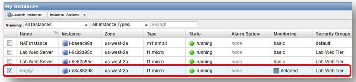 Group O security group neste caso Lab Web Tier Launch-config O nome desta configuração.