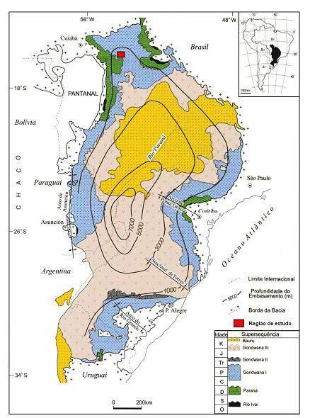 21 Figura 3 Mapa geológico da Bacia do Paraná extraído de Milani, E. J.