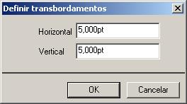 6-11 Configurações de imposição Para especificar quantidades de transbordamento horizontal e vertical para uma tarefa, clique em Definir, no painel Layout e insira valores (de 0 a 72 pontos, 0 a 1