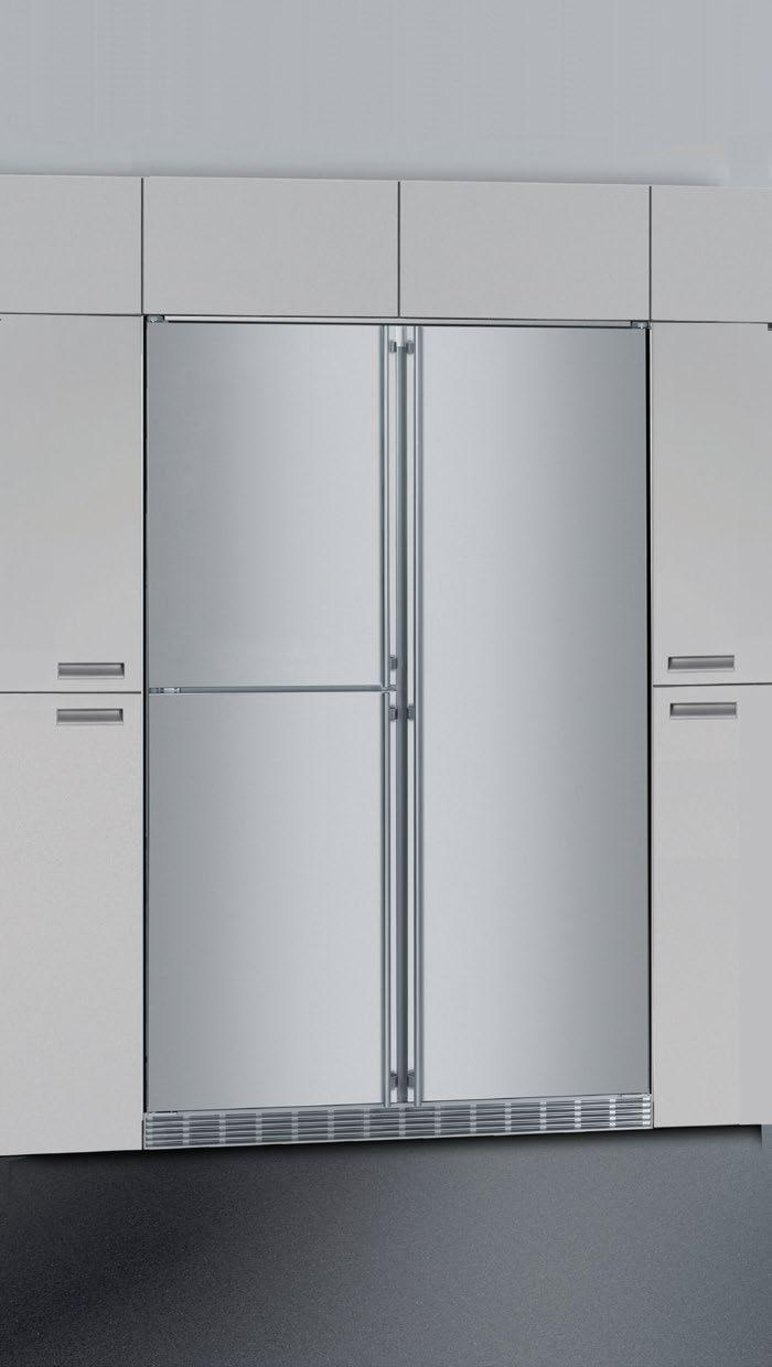 A SOLUÇÃO PARA A COZINHA DOS SEUS SONHOS Refrigerador de embutir LIEBHERR SBS 242 Built-in Embutimento Perfeito sem frestas: As laterais e o topo do SBS 242 podem ficar encostados no móvel sem