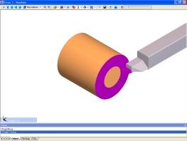 c) Simulação com remoção de material Menu: View < Simulate Machining Toolbar: Manufacture Figura 59.