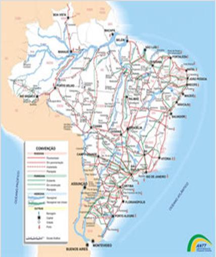 Em termos de densidade rodoviária, índice produzido pela divisão entre a extensão total das rodovias pavimentadas em km pela extensão