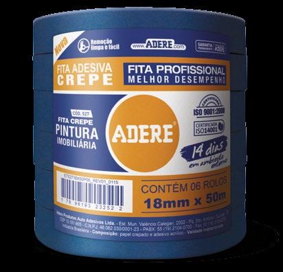 527 A Fita Crepe 527 da possui qualidade superior para pintura imobiliária.