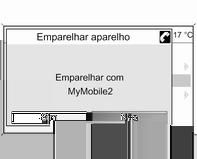 O código Bluetooth a ser inserido no telemóvel é mostrado. O Portal Telemóvel pode agora ser detectado por outros dispositivos com Bluetooth.