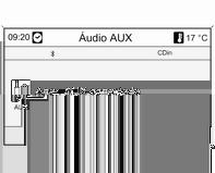Entrada AUX 53 Entrada AUX Informações gerais... 53 Uso... 53 Informações gerais Navi 600/Navi 900: CD 300/CD 400: Na consola central encontra-se uma tomada AUX para ligação de fontes de áudio externas.