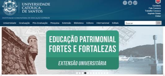 Lançamento do Portal Educação Patrimonial no site da Universidade Católica de Santos,