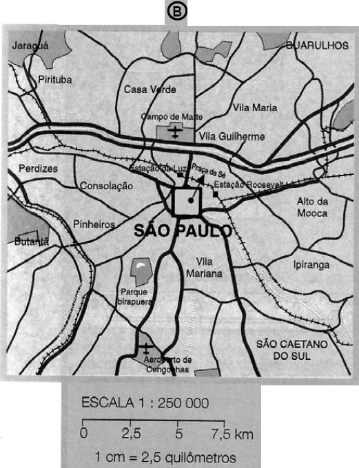 b) indique a direção geográfica do ponto de partida até o destino (Rio de Janeiro a Vitória e Vitória a Belo Horizonte).