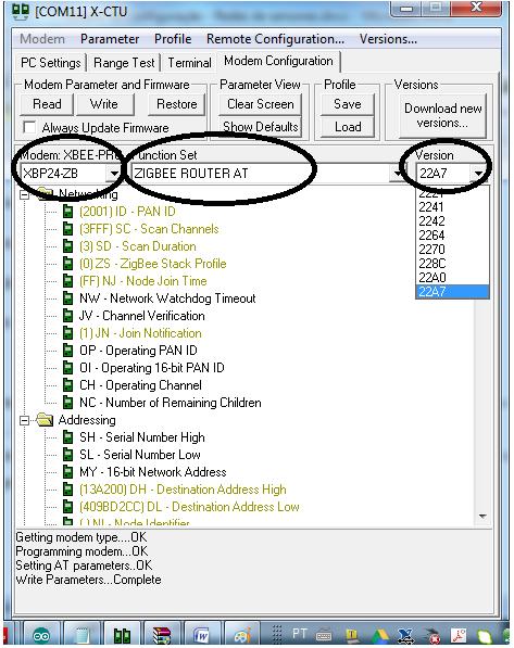 2.2 Configuração do ROUTER AT Um módulo XBee configurado como ROUTER AT pode receber e enviar mensagens para os seus dispositivos-filhos, também conhecidos como END DEVICES.