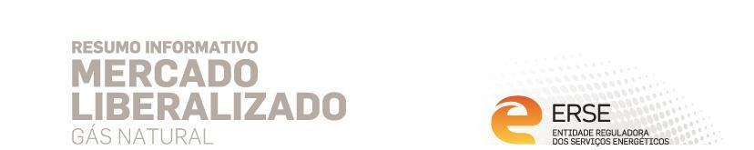 1.º Trimestre 214 LIBERALIZAÇÃO DO MERCADO DE GÁS NATURAL Mudança de comercializador Todos os consumidores de gás natural em Portugal continental podem livremente escolher o seu fornecedor desde