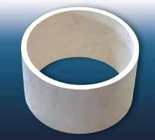 KALCOR S Material sinterizado de alumina e zircônio para componentes de sistemas sujeitos a desgaste intenso e altas temperaturas.