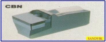 Nitreto de Boro Cúbico Cristalino (CBN) Material relativamente jovem, introduzido nos anos 50 e mais largamente nos anos 80, devido a exigência de alta estabilidade e potência da máquina-ferramenta.