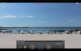 Mídia Vídeo Use essa aplicação para reproduzir vídeos. Toque em Vídeo na Tela de aplicações. Alguns formatos de arquivo não são suportados dependendo do software instalado no tablet.