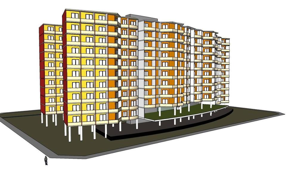 direção da ventilação predominante: pretendia-se que a maior fachada do edifício estivesse voltada para a zona de pressão positiva, o sentido