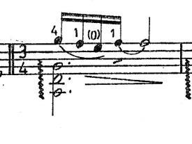 No compasso 29, volta-se ao início da peça, com poucas variações caracterizando uma repetição (R) do que já foi exposto. E, finalmente, no compasso 39 (Fig.