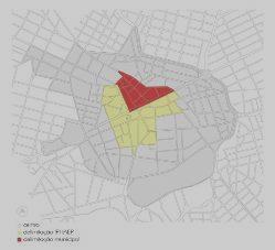 Figura 3. Mapa de localização do Centro histórico de Campina Grande. PB. Fonte: Arquivo do Grupo de Pesquisa Arquitetura e Lugar. CAU. UAEC. CTRN. UFCG. 3.2.