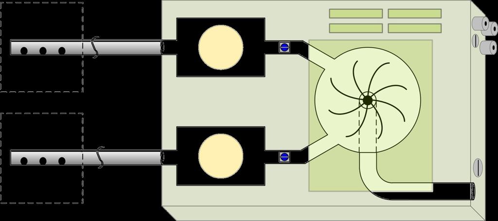 AMB 35 Placa-Mãe Princípio Funcional Geral Tubo de amostragem I Área de monitoração I Tubo de amostragem II Detector de Fumaça I Sensor de corrente