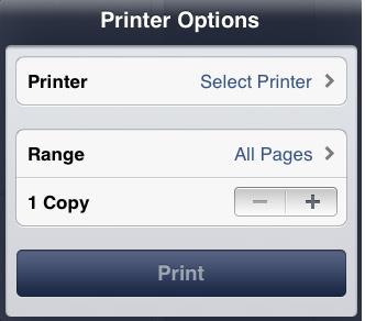 3 Impressão Aplicativos ativados pelo AirPrint podem imprimir em um dispositivo ativado pelo AirPrint. Não é necessário a instalação de um driver.