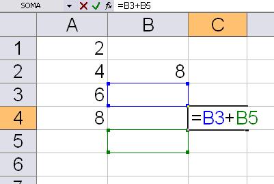 parênteses, observe =(2*2)^2, neste caso o valor seria 16.