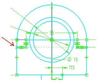 Com o comando Conect conecte o endpoint da linha horizontal direita