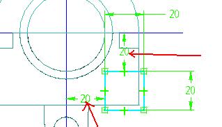 Com o comando Rectangle, crie um retângulo mais ou menos na posição indicada na figura.