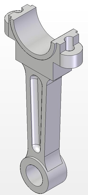 Tutorial 3: Modelando corpo da biela Neste tutorial será usado o recurso do croqui (sketch), ou seja, primeiramente será criado um croqui básico que englobará grande parte dos perfis usados nas