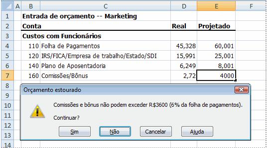 32. No Microsoft Excel 2007, versão em Português (Brasil), considere a célula B7 preenchida com a seguinte fórmula: Essa fórmula se refere =CONT.