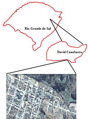 Salvador/BA 25 a 28/11/2013 Figura 1: Ilustração da localização do município de David Canabarro, RS. Fonte: Mapa adaptado pelos autores, que se utilizaram: (COLE, 2002, p. 10).