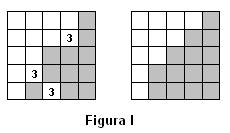 5 N2Q4 Solução a) A figura I indica, com o número 3, os quadrados contaminados no terceiro estágio e apresenta o resultado da contaminação ao final deste estágio.