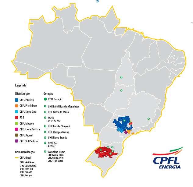 A CPFL ENERGIA é uma holding que atua no setor elétrico brasileiro através de subsidiárias dedicadas aos segmentos