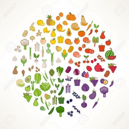 EA01 - Quantas cores têm os legumes? Descrição da atividade: Folhas, grãos, frutos e raízes têm cores diferentes.