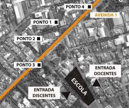 transporte individual motorizado. 3. METODOLOGIA Para a escolha da escola analisada foram considerados os seguintes aspectos: i) localização e ii) presença de pontos de parada próximos a escola.