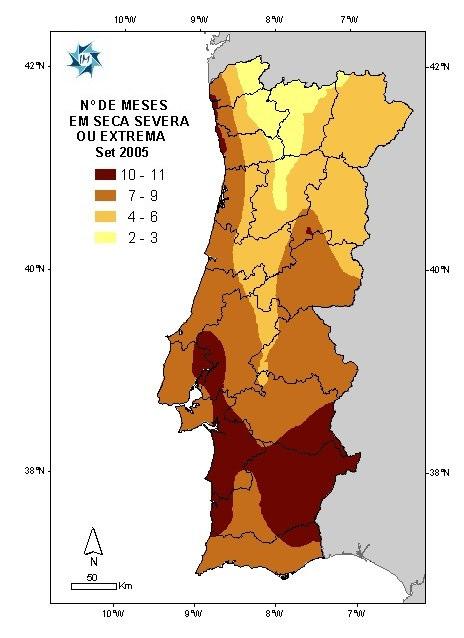 Ainda que tenha havido um desagravamento da situação de seca meteorológica, há no entanto ainda 88 % de área afectada por seca com intensidade fraca a moderada, pelo que se deverá ter em consideração