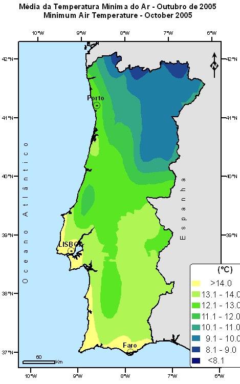 Os valores da média da temperatura máxima