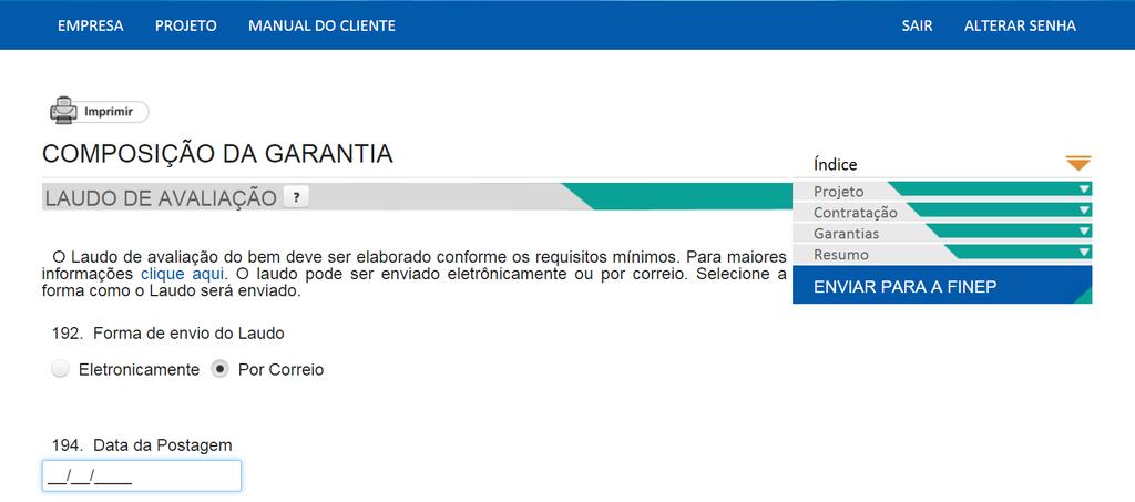 Além disso, para cada laudo, há subseções que devem ser preenchidas com as seguintes informações: Pré-qualificação;