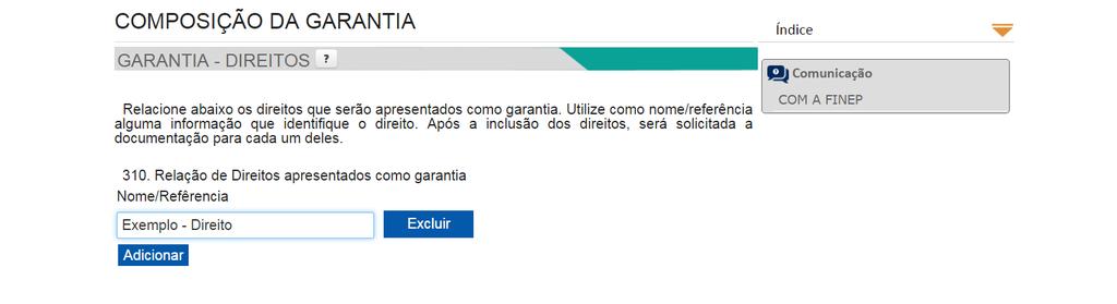 os direitos que serão apresentados como