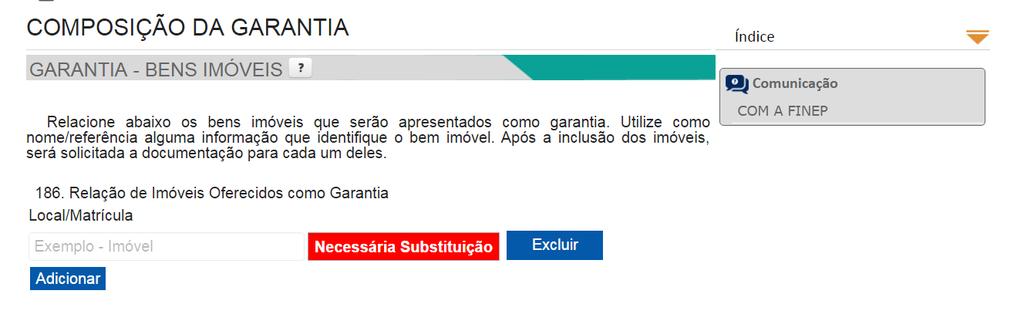 Imóvel rejeitado Local/matrícula não fica editável e é necessária a exclusão e, se for o caso,