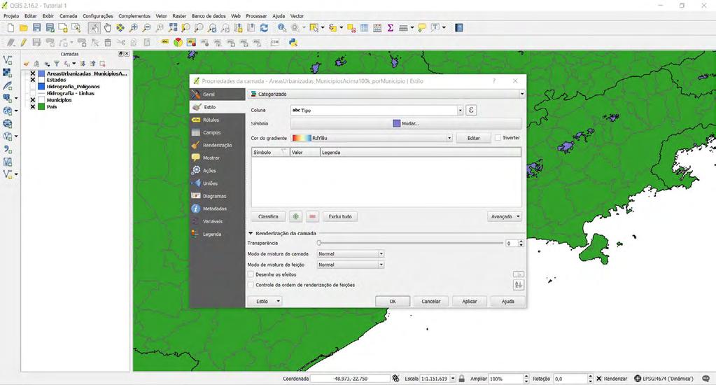 Tutorial E Classificações selecionar coluna de base da