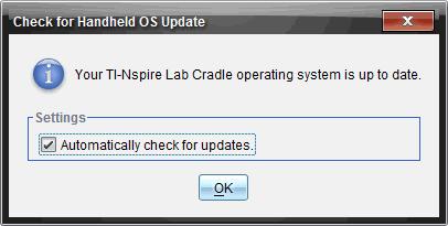 Se o sistema operativo não estiver actualizado, a caixa de diálogo contém uma mensagem a indicar que está disponível uma nova versão do sistema operativo. 5.