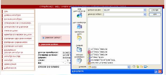 dados. Utilize as funções do seu sistema operacional para identificar o arquivo tipo texto criado para a importação de dados.