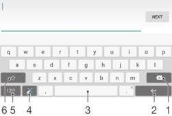 Digitando texto Teclado virtual Você pode digitar o texto com o teclado QWERTY virtual tocando em cada letra individualmente ou usando o recurso de Escrita com gestos e deslizar seu dedo de letra em