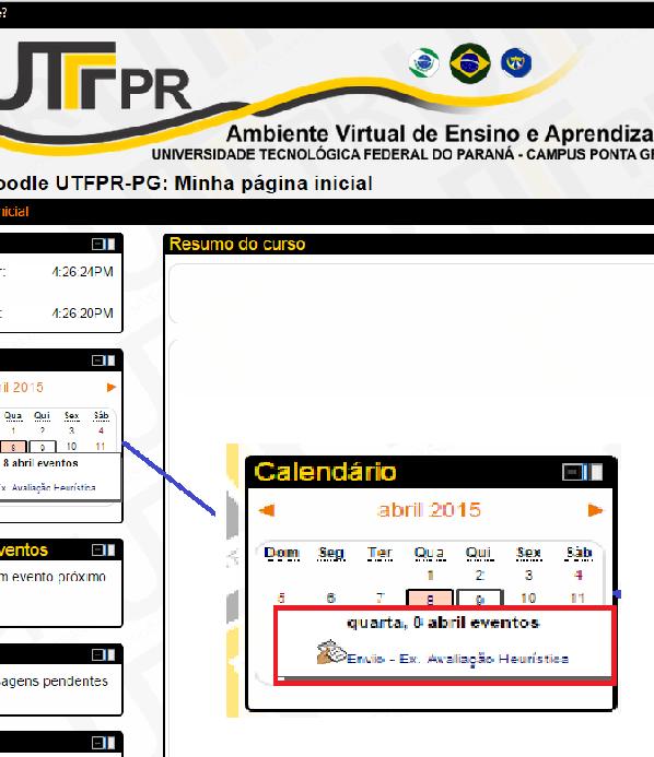 as datas de prova e entrega de trabalhos das