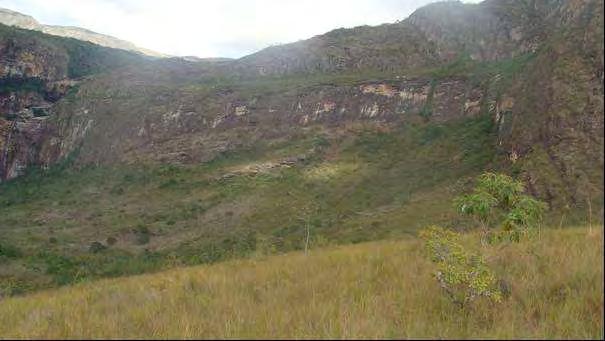 Foto 35: Vista geral onde está localizado o Ponto de Verificação n 26, com a presença de Campo Rupestre Ferruginoso, localizado no interior do Monumento Natural Municipal Serra da Ferrugem.