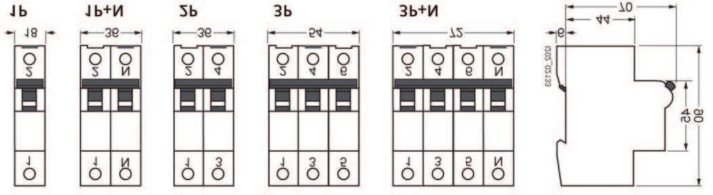 Disjuntores mono / bi / tri / tetrapolares 5SL Sistema N Características básicas Os disjuntores 5SL foram projetados para utilização em instalações residenciais de médio porte, comerciais, tais como