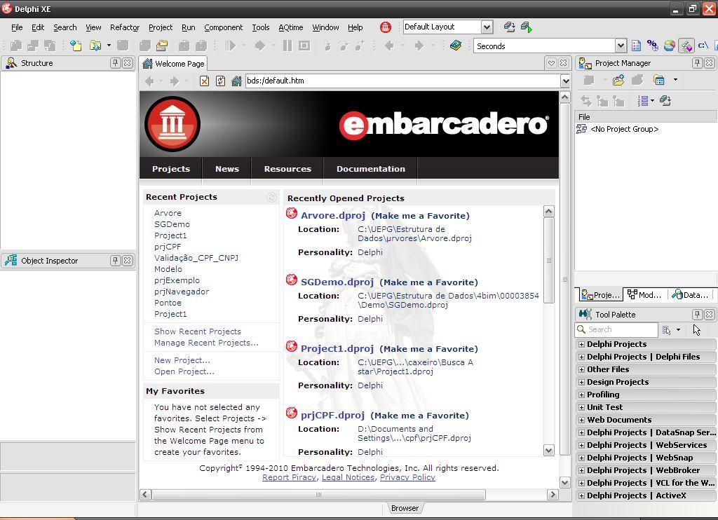 MÓDULO II INTERFACE GRÁFICA DELPHI A partir de agora iniciaremos o desenvolvimento de software utilizando a interface gráfica do dephi, já conhecemos a linguagem pascal, no caso do Delphi o Object