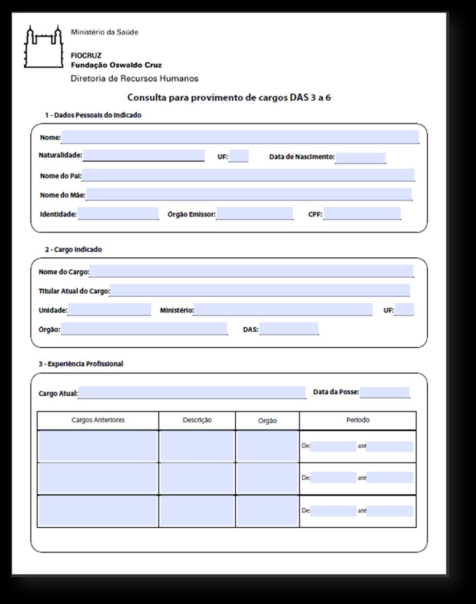 ANEXO E: CONSULTA PARA PROVIMENTO DE